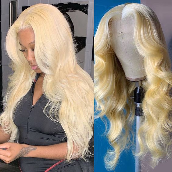 #613 Blonde Body Wave Lace Frontal Wigs 180%