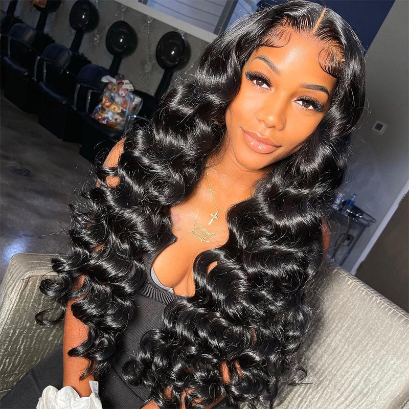 6x6 Loose Deep Wave Closure Lace Wig