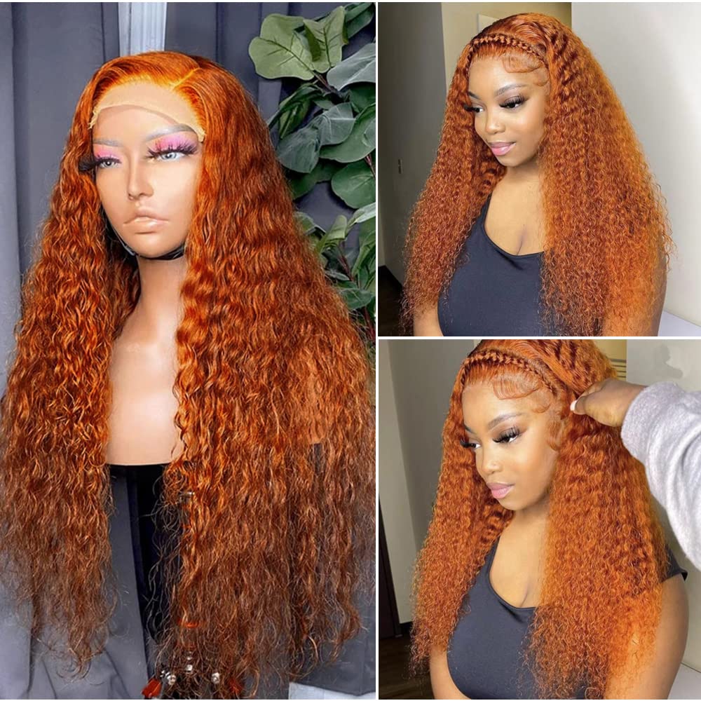 Ginger Loose Deep Wave Lace Front Human Hair Wig