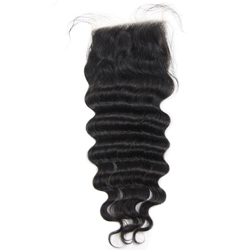 Virgin Human Hair Deep Wave HD Lace Closure