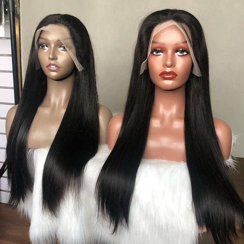 200% High Density Bone Straight 13x6 HD Lace Front Human Hair Wig