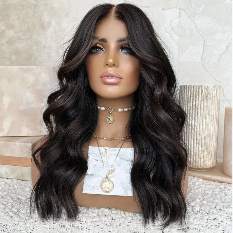 Natural Black Body Wave Lace Front Human Hair Wig