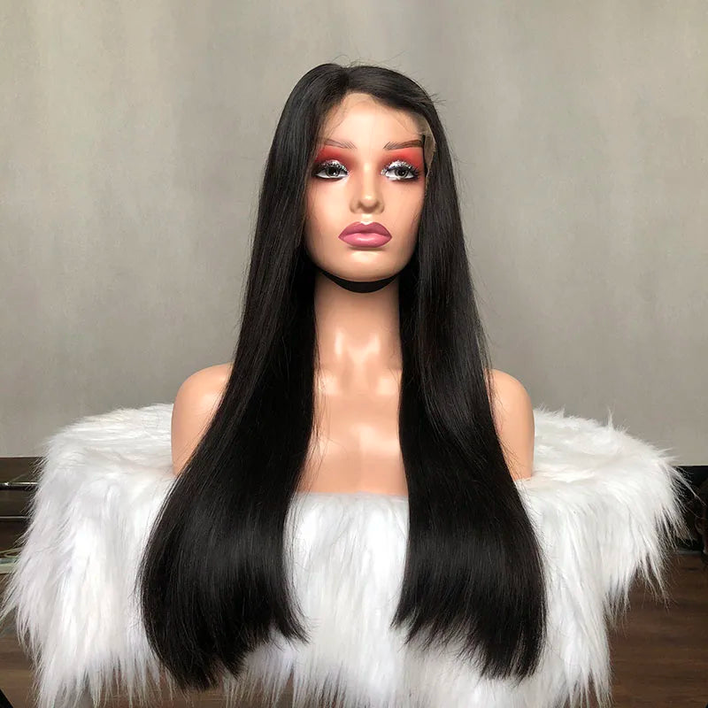 200% High Density Bone Straight 13x6 HD Lace Front Human Hair Wig