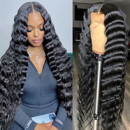 Loose Deep Wave 5x5 HD/Transparent Lace Closure Human Hair Wig