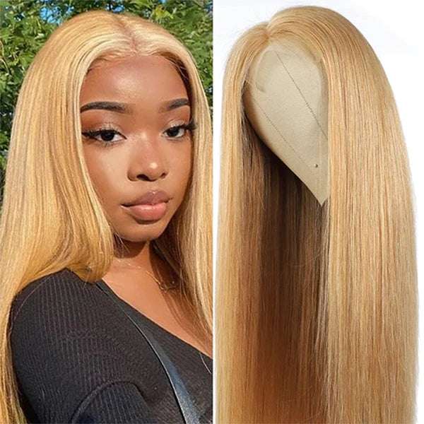 Honey Blonde Straight Lace Frontal Wigs