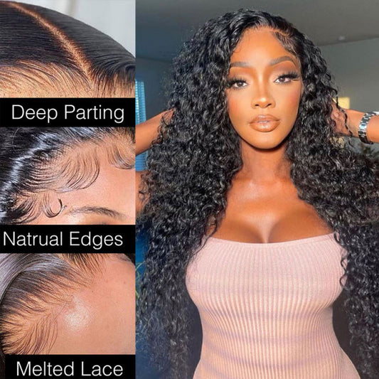 13x4 Deep Wave Lace Front Human Hair Wig