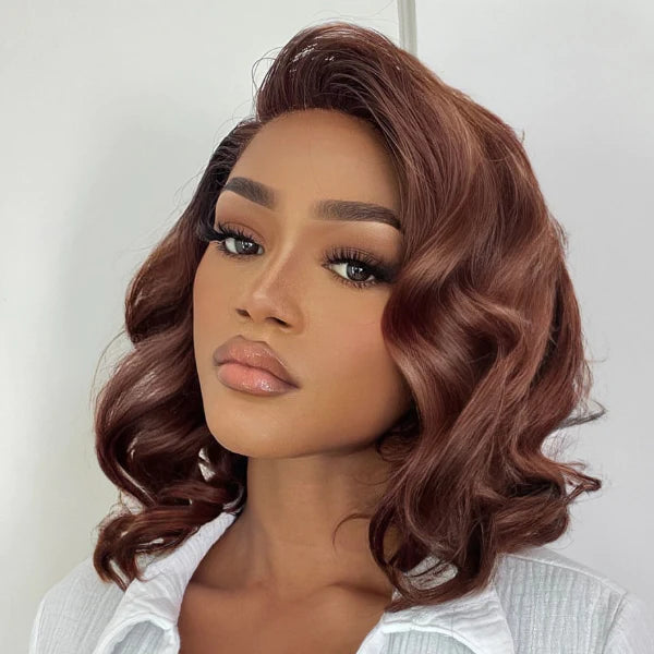 Chocolate Brown Body Wave Lace Front Bob Wig