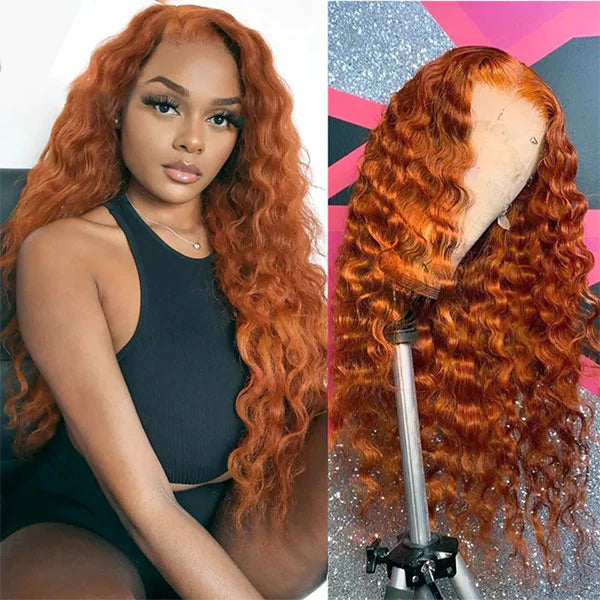 Ginger Loose Deep Wave Lace Front Human Hair Wig