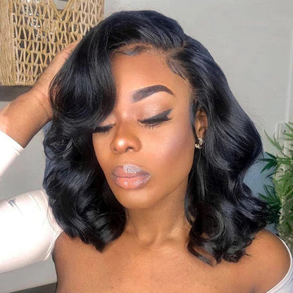Short Body Wave Lace Front Human Hair Bob Wig